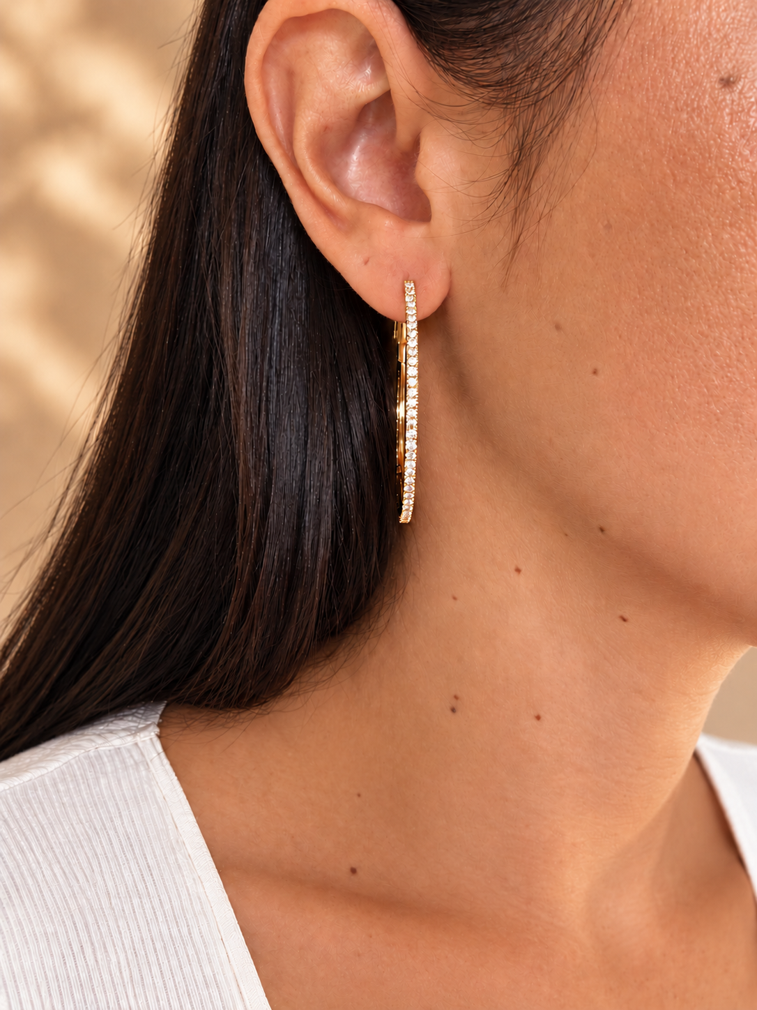 Orecchini cerchio strass